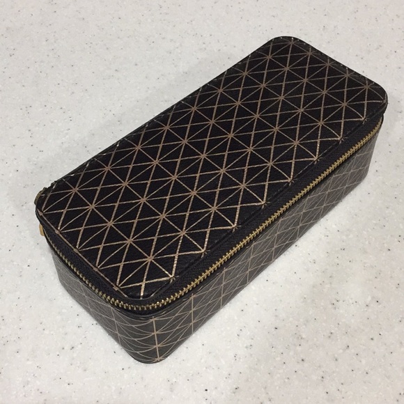 Fossil Handbags - NWT Fossil Sofia Black & Gold Leather Jewelry Box